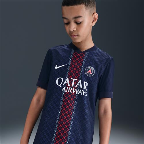 Paris Saint-Germain 2025/26 Match Home Nike Dri-FIT ADV Authentic-fodboldtrøje til større børn - blå