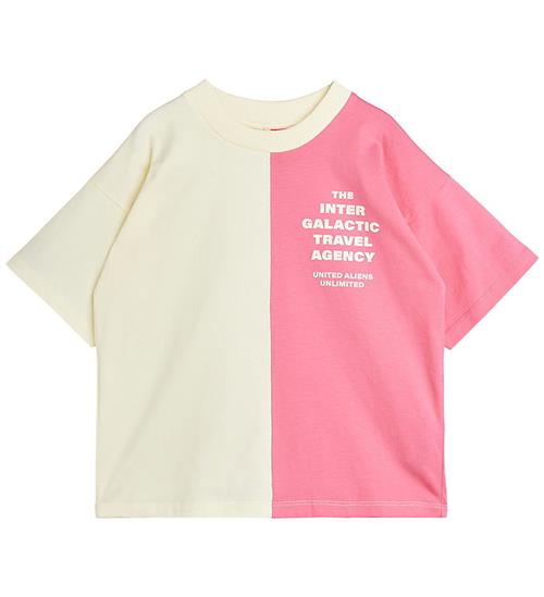 Mini Rodini T-shirt - Travel Agency - Rosa/Beige