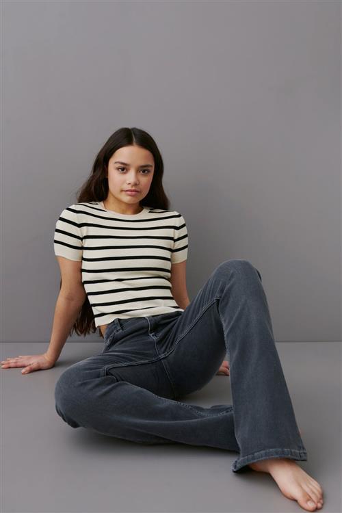 Gina Tricot - jeans - bootcut jeans - Grå - 158 - Pige