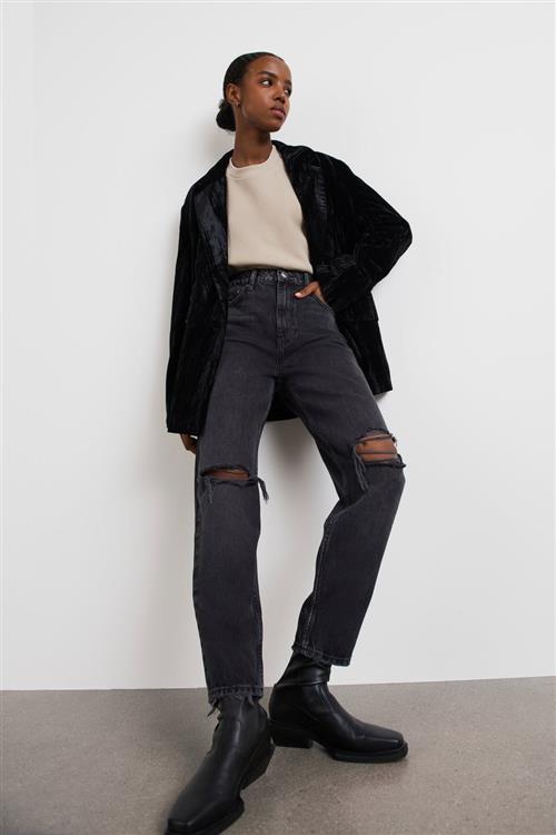 Gina Tricot - Vintage high waist jeans - Highwaist jeans - Sort - 36 - Dame