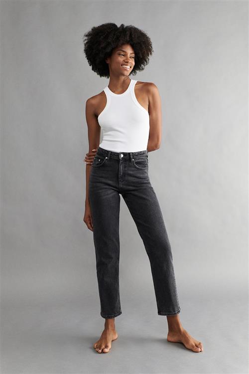 Gina Tricot - Straight stretch jeans - Straight jeans - Sort - 36 - Dame