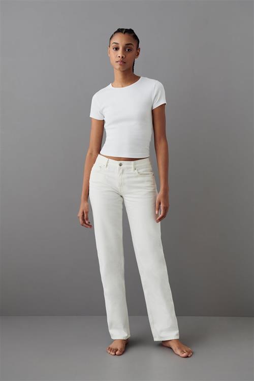 Gina Tricot - Low straight jeans - Low waist jeans - Hvid - 38 - Dame