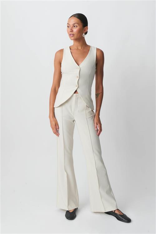 Gina Tricot - Bootcut trousers - Bukser - Beige - XL - Dame