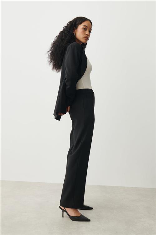Gina Tricot - straight regular trousers - Bukser - Sort - 34 - Dame