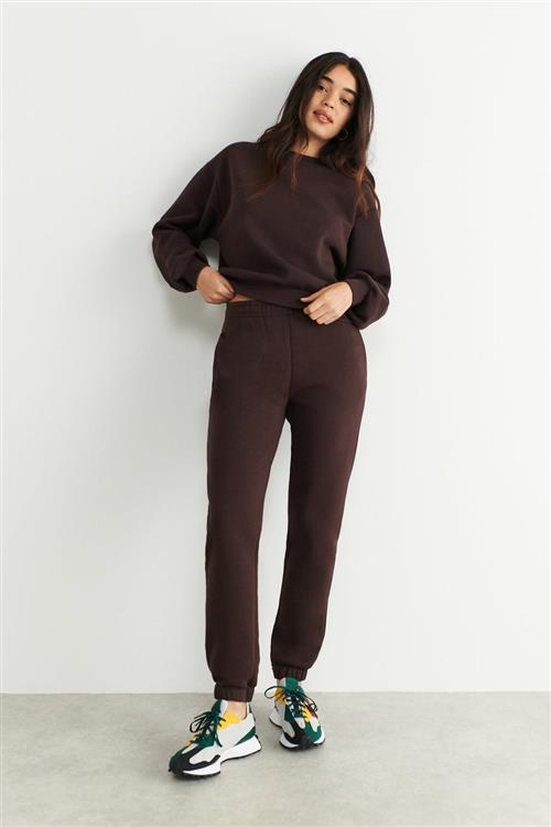 Gina Tricot - Basic sweatpants - Joggingbukser - Beige - XXS - Dame