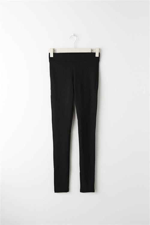 Gina Tricot - Punto di roma leggings - Leggings - Sort - L - Dame