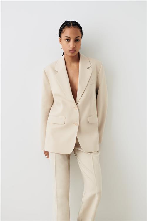 Gina Tricot - Oversized blazer - Blazere - Beige - L - Dame