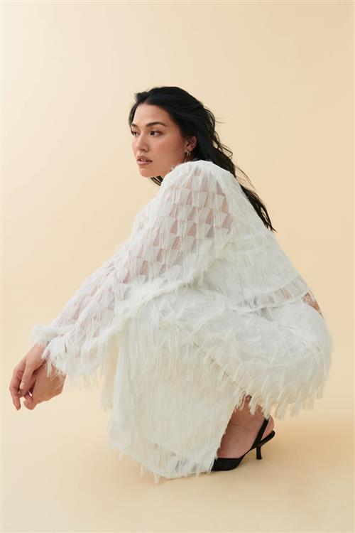 Gina Tricot - Fluffy skirt - Nederdele - Hvid - S - Dame