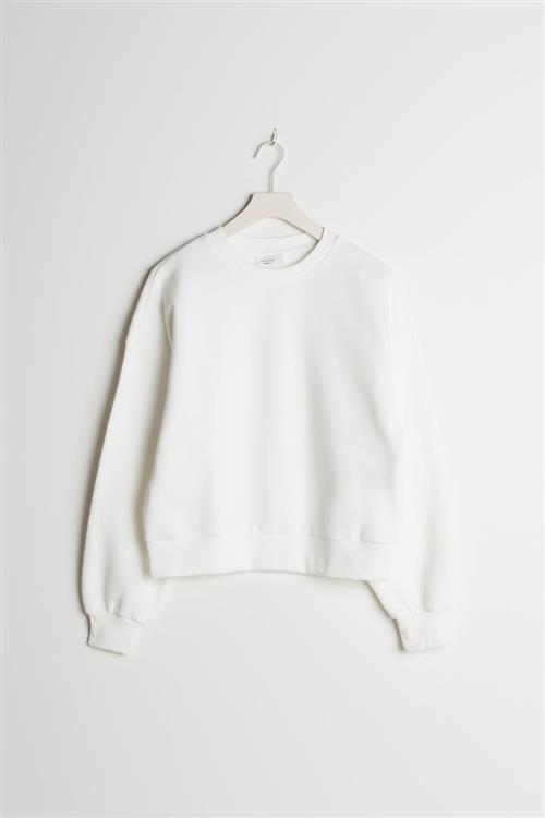 Gina Tricot - Basic sweater - Collegetrøjer - Hvid - S - Dame