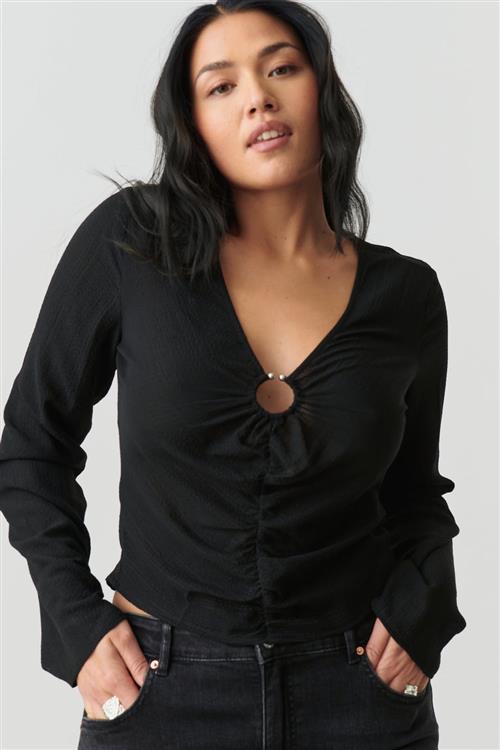 Gina Tricot - Shane blouse - Toppe - Sort - S - Dame