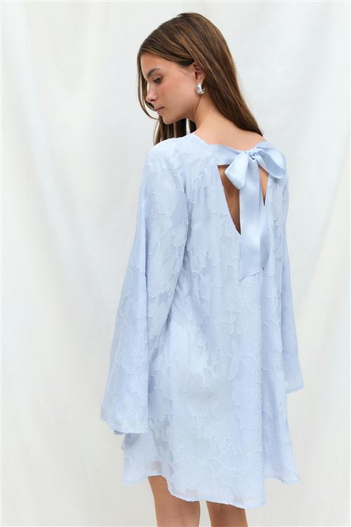 Gina Tricot - Wide flowy floral dress - blomstrede kjoler - Blå - S - Dame