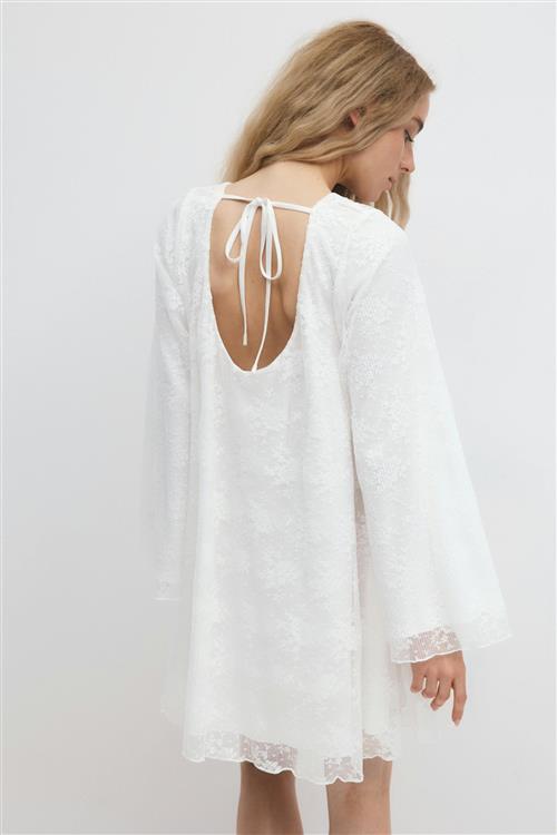 Gina Tricot - Lace dress - korte kjoler - Hvid - L - Dame