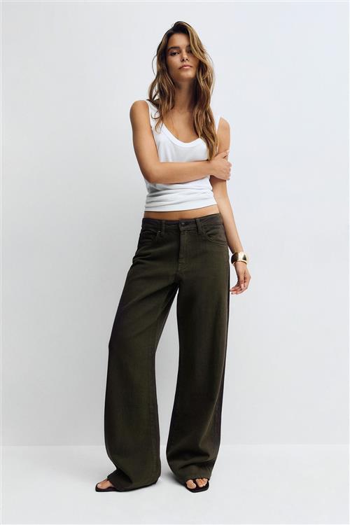 Gina Tricot - Perfect wide jeans - wide jeans - Brun - 36 - Dame