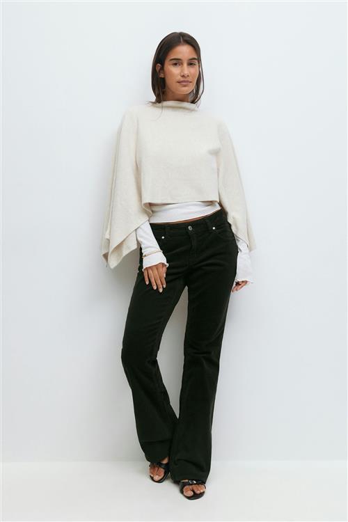 Gina Tricot - Y2k low cord bootcut jeans - Fløjlsbukser - Sort - 38 - Dame