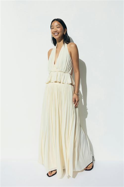 Gina Tricot - Flowy maxi skirt - lange nederdele - Hvid - 40 - Dame