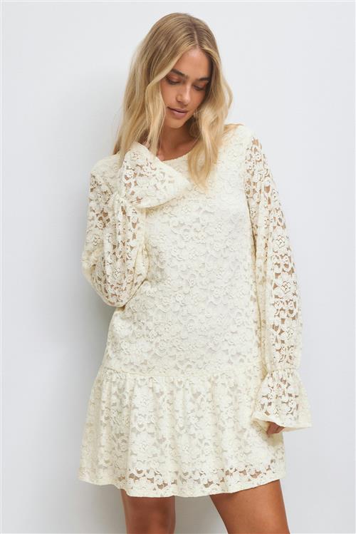 Gina Tricot - Mini lace dress - Kjoler - Hvid - XS - Dame