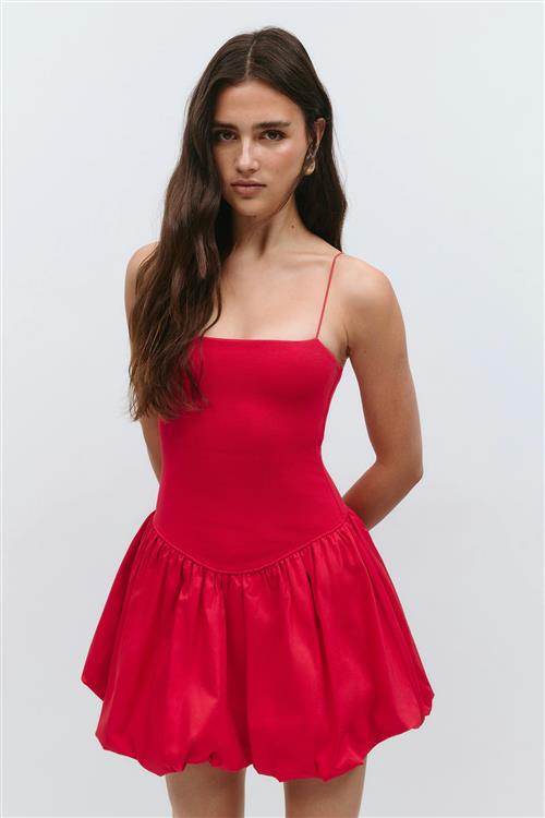 Gina Tricot - Balloon mini dress - korte kjoler - Rød - M - Dame