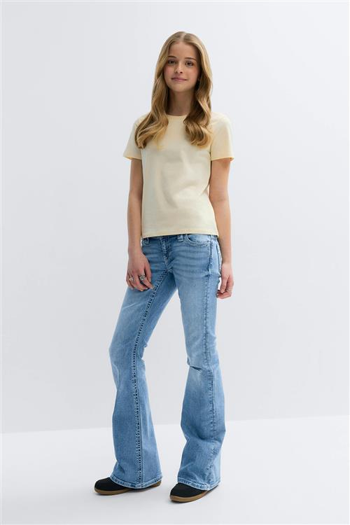 Gina Tricot - Y too messy flare jeans tall - low waist jeans til piger 9–14 år - Blå - 164 - Pige
