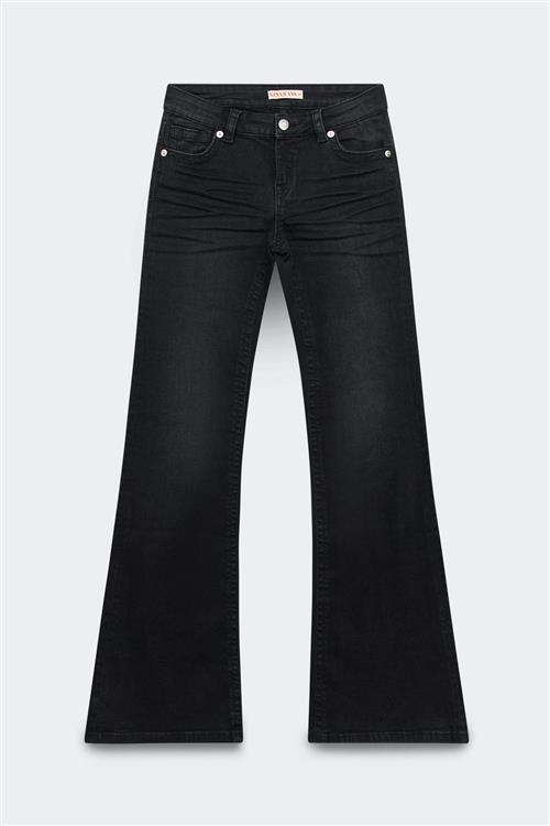 Gina Tricot - Glow rise flare tall jeans - Low waist jeans - Sort - 32 - Dame