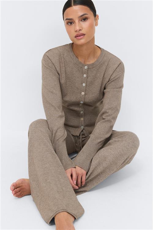 Gina Tricot - Knitted trousers - Bukser - Beige - S - Dame