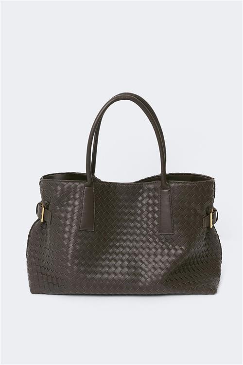Gina Tricot - Braided tote bag - Skuldertasker - Brun - ONESIZE - Dame