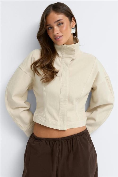 Gina Tricot - Sculpted denim jacket - Denim jakker - Gul - 34 - Dame