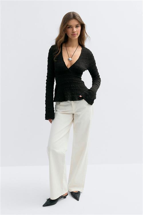 Gina Tricot - Tie back top - toppe med bindebånd - Sort - XL - Dame