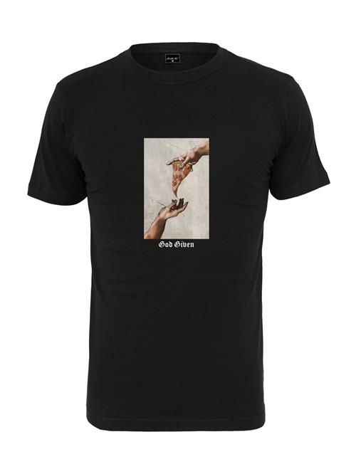 Mister Tee Bluser & t-shirts 'God Given Pizza'  blandingsfarvet / sort