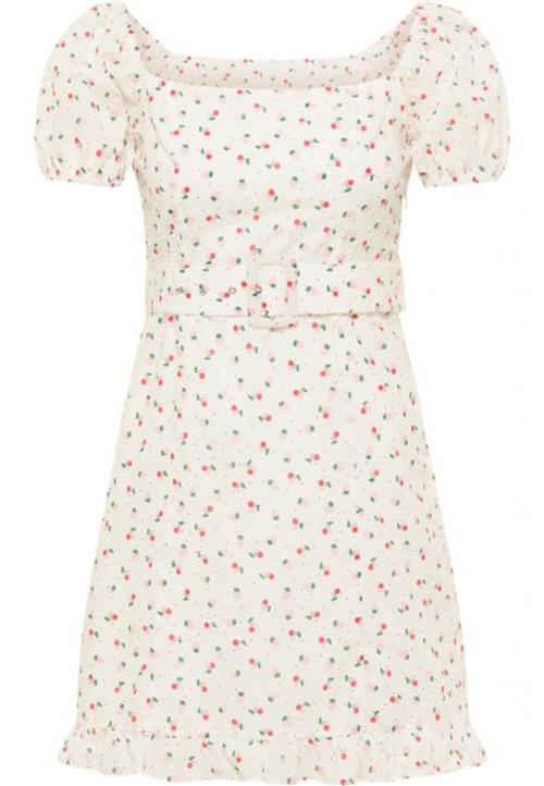 MYMO Sommerkjole  mørkegrøn / lyserød / rosé / knaldrød