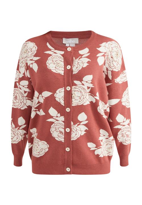 Usha Cardigan 'Sivene'  gammelrosa / hvid