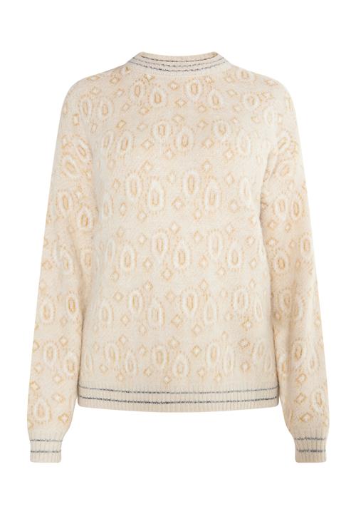 usha FESTIVAL Pullover 'Rakata'  creme / karamel / sort / hvid