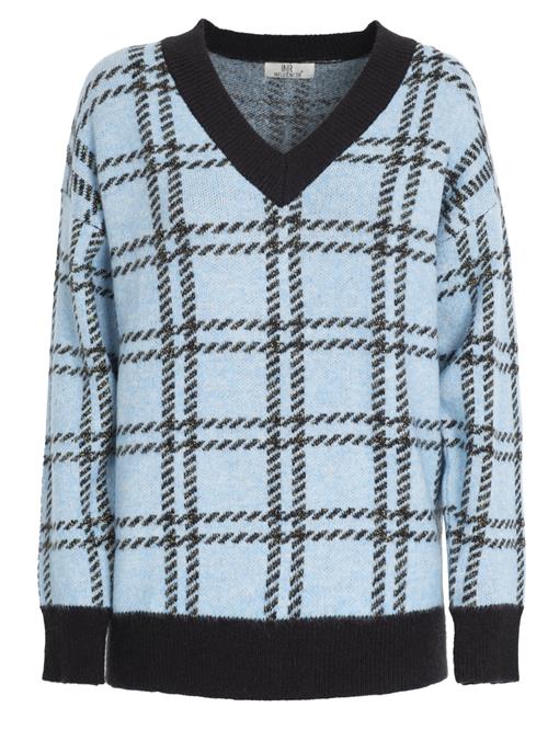 Influencer Pullover  lyseblå / sort