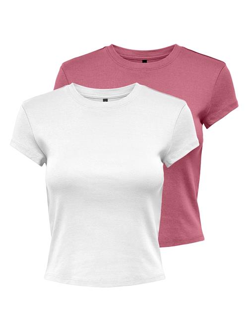 ONLY Shirts  mørk pink / hvid