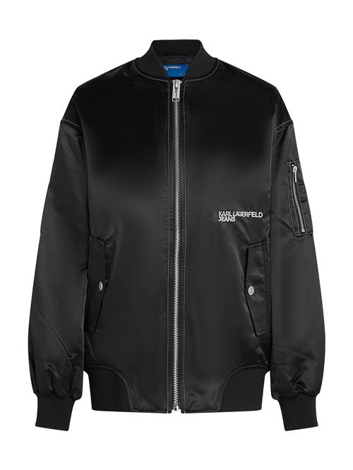 KARL LAGERFELD JEANS Overgangsjakke  sort / hvid