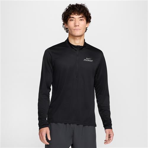 Nike Pacer Flash Dri-FIT-løbetop med 1/2 lynlås til mænd - sort