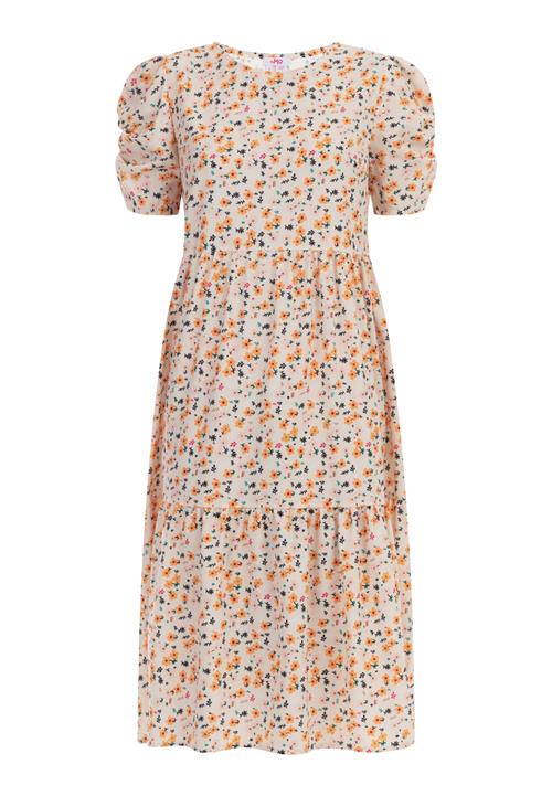 MYMO Sommerkjole  creme / orange / pink / sort