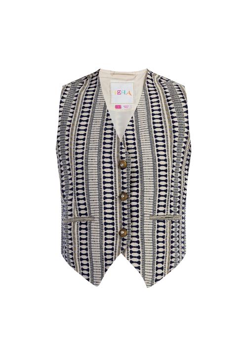 IZIA Vest  marin / guld / uldhvid