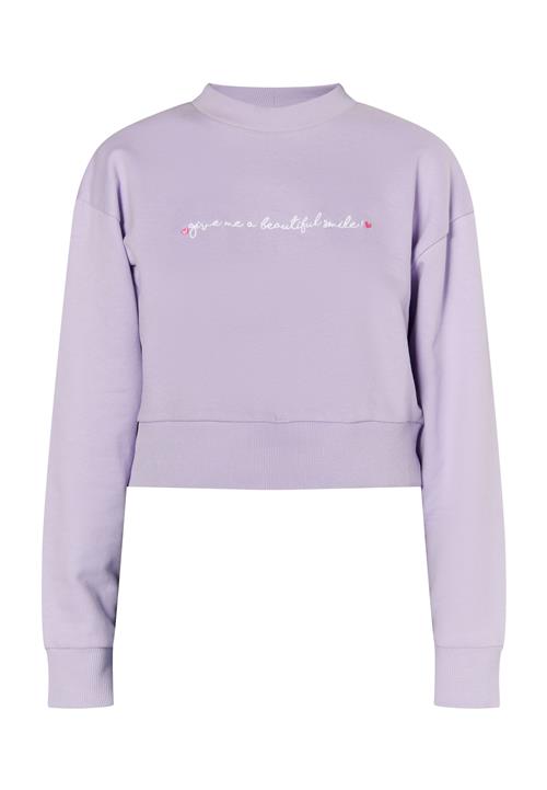 MYMO Sweatshirt 'Keepsudry'  lyselilla / lyserød / hvid