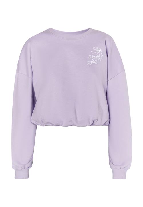 MYMO Sweatshirt 'Keepsudry'  lyselilla / hvid