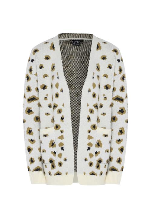 FENIA Cardigan  brun / sort / uldhvid