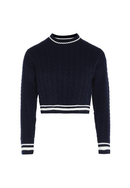bridgeport Pullover  marin / hvid