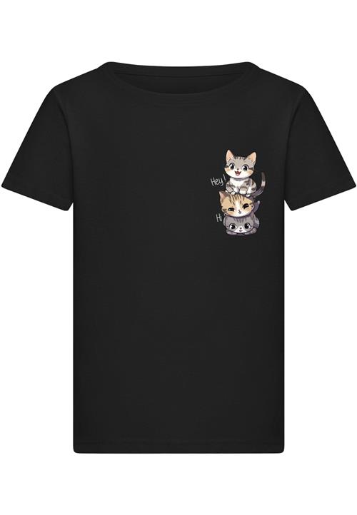 Merchcode Bluser & t-shirts 'Hi Cats'  lysebrun / stone / mørkegrå / sort