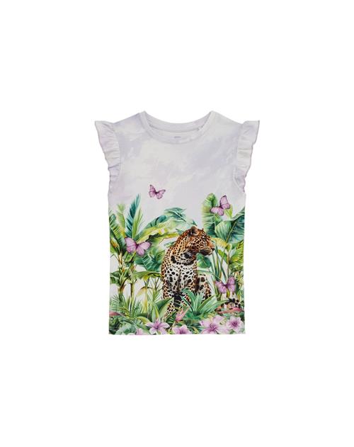 WE Fashion Overdel  smaragd / lavendel / mørkeorange / hvid