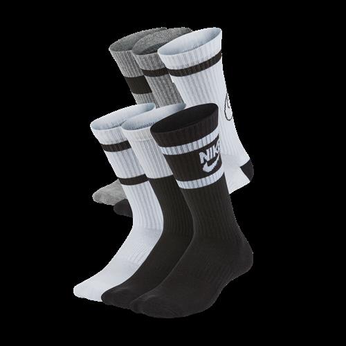 Nike Everyday Cushioned-crewstrømper til børn (6 par) - multifarvet