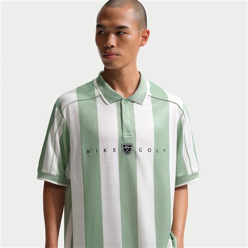 Nike Fairway Fresh Dri-FIT-golfpolo med korte ærmer og løstsiddende pasform til mænd - grøn