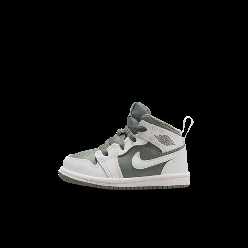 Jordan 1 Mid-sko til babyer/småbørn - hvid
