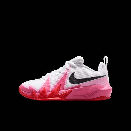 Nike S.T. Dynamite-basketballsko til større børn - hvid