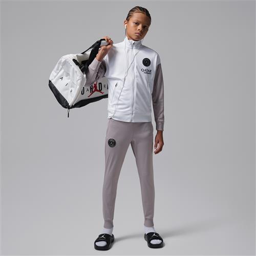Maskinstrikket Paris Saint-Germain Strike Night Edition Jordan Dri-FIT-fodboldtracksuit til mænd - hvid