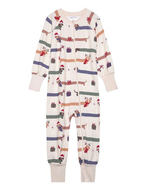 Geggamoja | Bamboo Two Way Zip Pyjamas Santa Dogs | 50/56