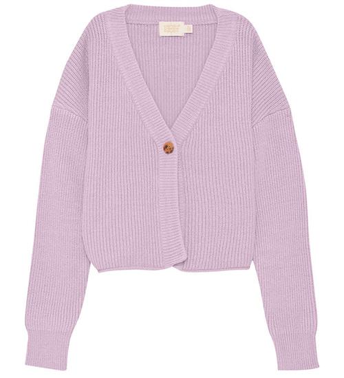 Creamie Cardigan - Strik/Rib - Lavender Frost